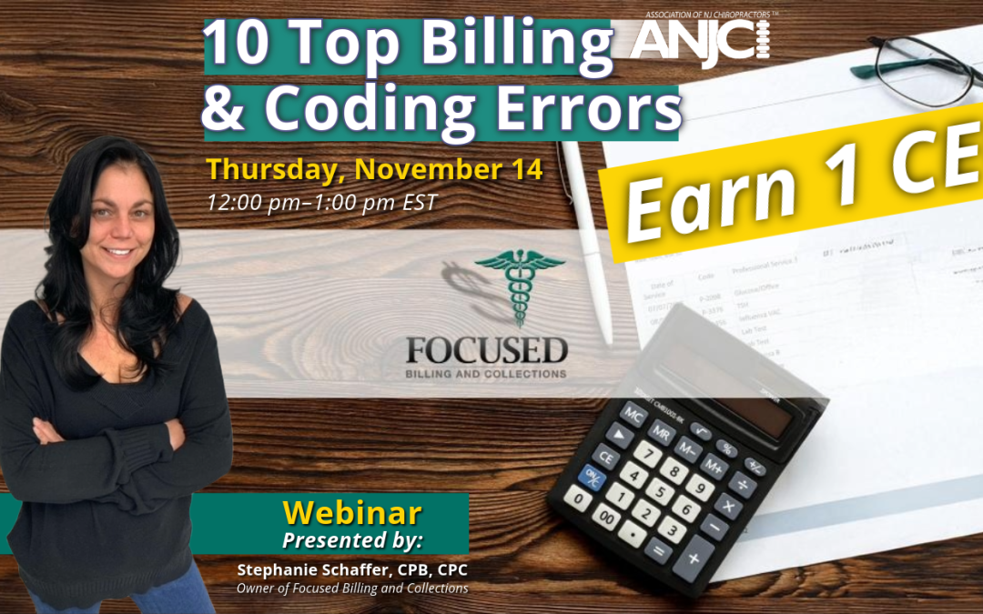 Free for ANJC Members: Billing & Coding Webinar This Thursday