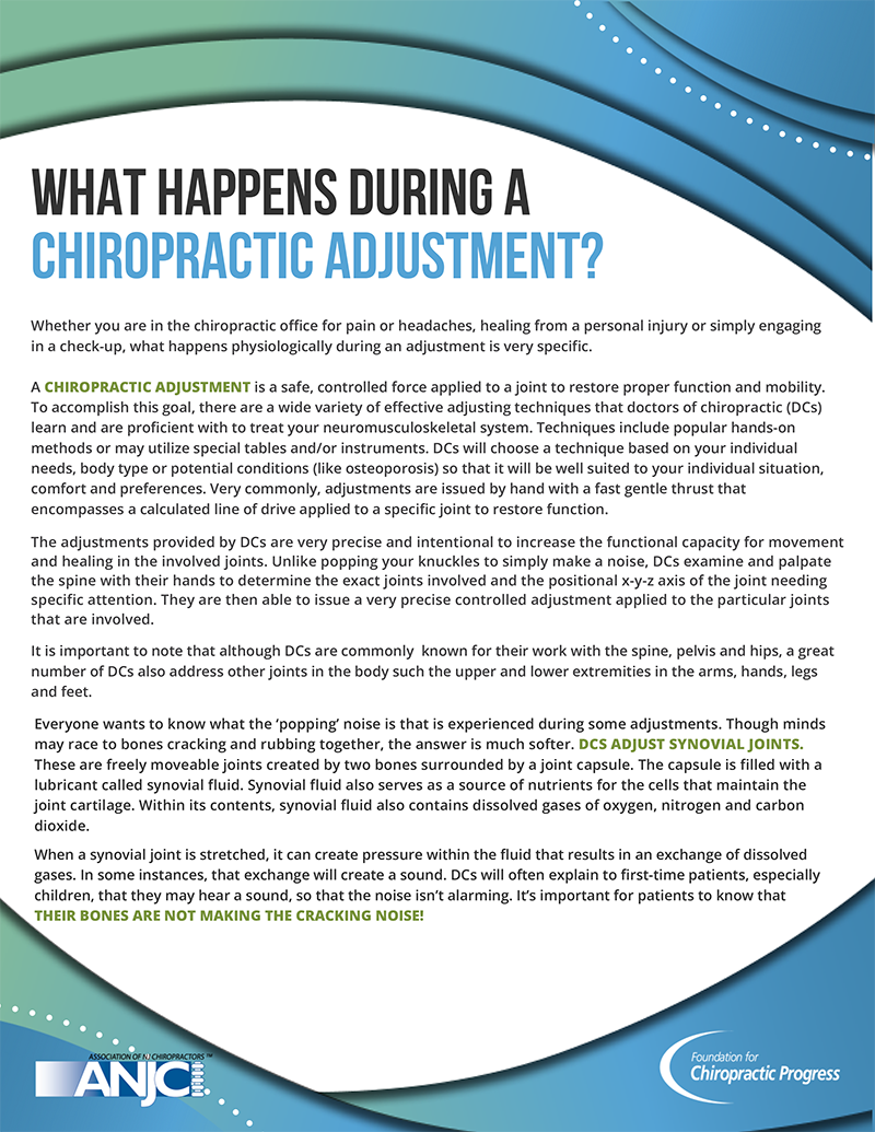 What Happens During a Chiropractic Adjustment?