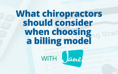 What chiropractors should consider when choosing a billing model